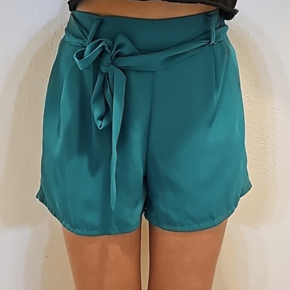 Teal Dressy Shorts
